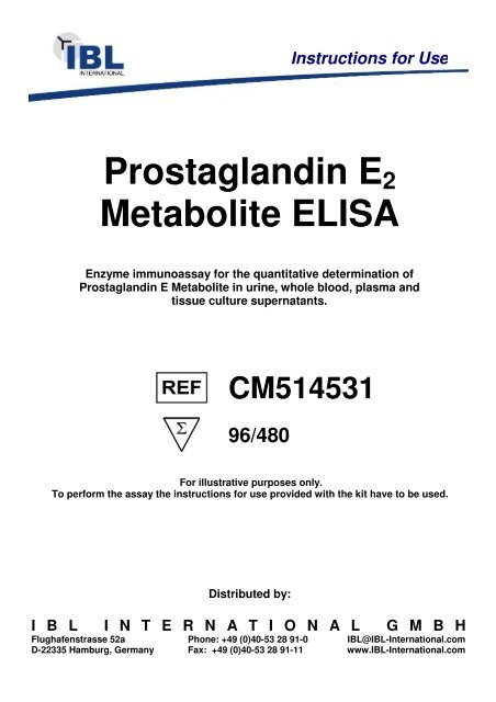 Prostaglandin E2 Metabolite ELISA - IBL International