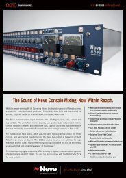 The Sound of Neve Console Mixing, Now Within ... - Ams-neve.info