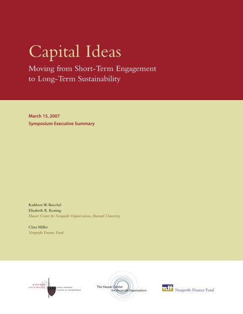 Capital Ideas - Nonprofit Finance Fund