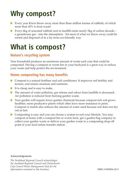 Composting and Worm Farming - Northland Regional Council