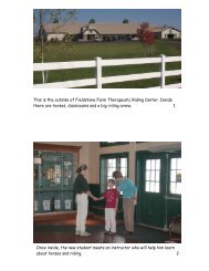 Our Social Story - Fieldstone Farm Therapeutic Riding Center