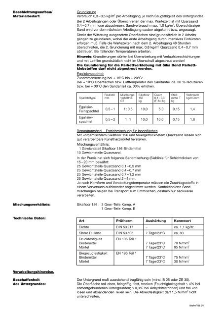 3131 Sikafloor 156 - Fachhandel Parkett August Denner GmbH