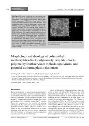 Morphology and rheology of poly(methyl methacrylate)-block-poly ...