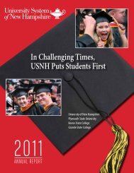 2011 Annual Report - USNH Financial Services - University System ...