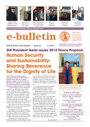 sgi-e-bulletin-issue-no65 - SGI-UK E-Bulletin and Podcast