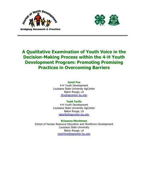 Winter 2008 - Vol. 3 No. 3 - National Association of Extension 4-H ...