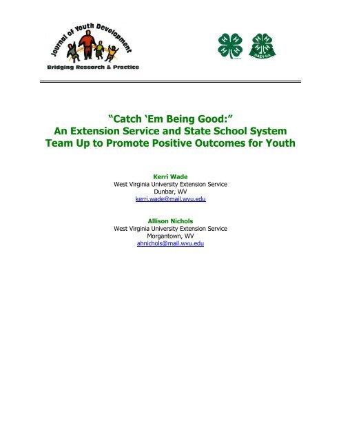 Winter 2008 - Vol. 3 No. 3 - National Association of Extension 4-H ...