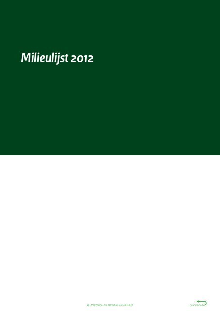 Brochure en Milieulijst 2012 - Agentschap NL