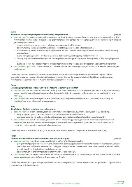Brochure en Milieulijst 2012 - Agentschap NL