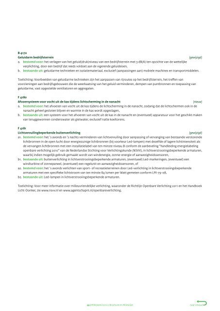 Brochure en Milieulijst 2012 - Agentschap NL