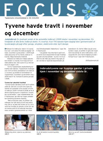 Tyvene havde travlt i november og december - Topdanmark.com