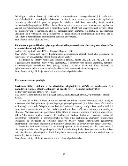 Å tÃ¡tny geologickÃ½ Ãºstav DÅ  (pdf, 1,16 MB) - Ministerstvo Å¾ivotnÃ©ho ...