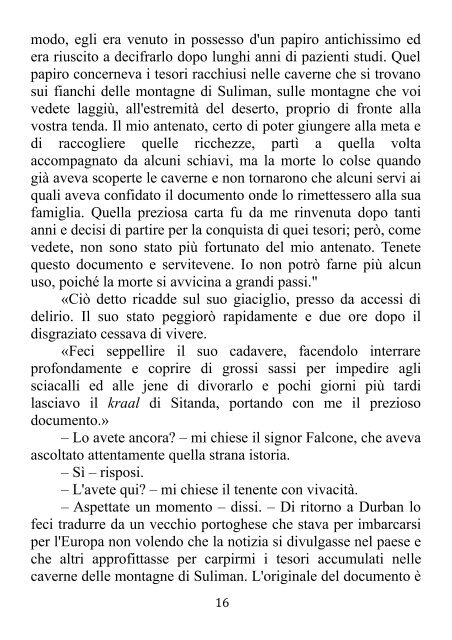 "Le caverne dei diamanti" di Emilio Salgari - Altervista