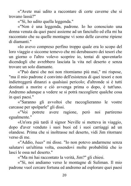 "Le caverne dei diamanti" di Emilio Salgari - Altervista