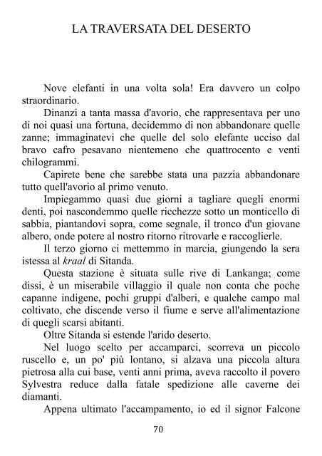 "Le caverne dei diamanti" di Emilio Salgari - Altervista