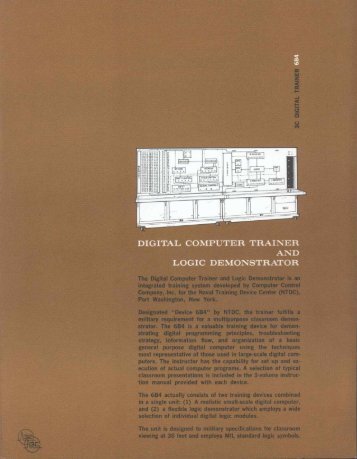 Digital Computer Trainer and Logic Demonstrator 6B4