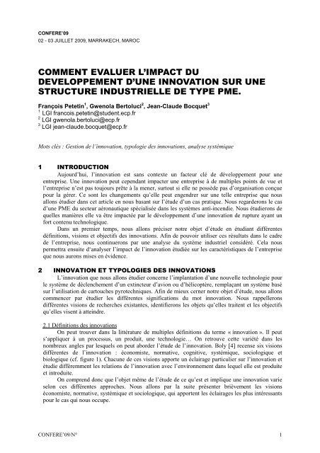 comment evaluer l'impact du developpement d'une innovation sur ...