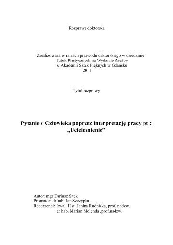 Rozprawa doktorska.pdf - Akademia Sztuk Pięknych w Gdańsku