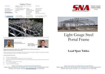Light Gauge Steel Portal Frame Load Span Tables - Mmcengineer ...