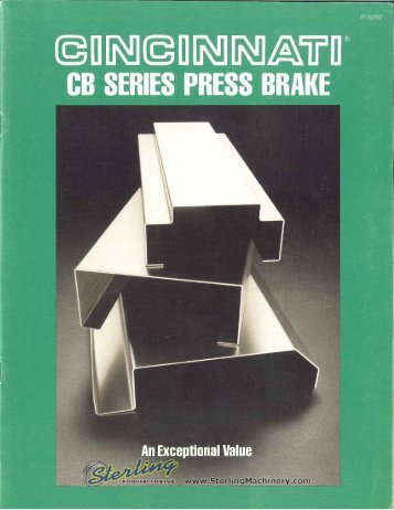 Cincinnati CB Series Press Brake Brochure - Sterling Machinery