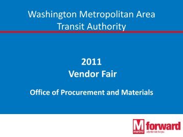 Office of Procurement and Materials - WMATA.com