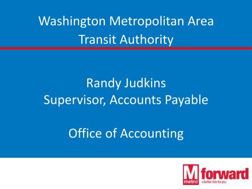 Office of Procurement and Materials - WMATA.com