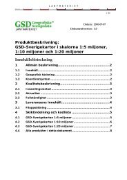 Produktbeskrivning fÃ¶r GSD-Sverigekartan, vektor, 1:5 ... - LantmÃ¤teriet