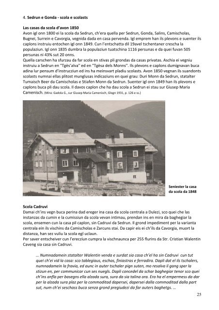 Historia dalla scola dalla Val Tujetsch