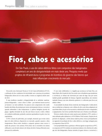 Fios, cabos e acessórios - Revista O Setor Elétrico