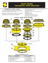 Technical Data for Roof Drains - Jay R. Smith MFG Co.