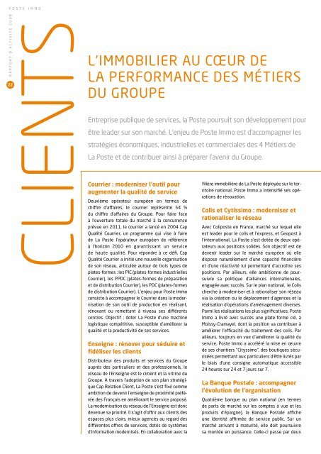 Télécharger le rapport - Poste Immo