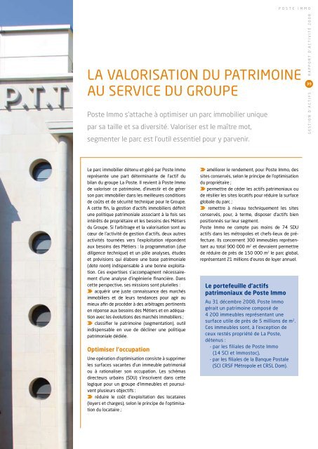 Télécharger le rapport - Poste Immo