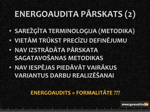 Cik noderÄ«ga ir energoaudita pÄrskatÄ iekÄ¼autÄ informÄcija un kÄ to ...