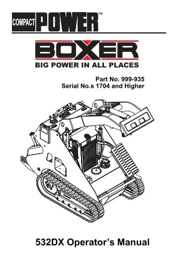 Boxer 532DX Operators Manual - Boxer Power and Equipment