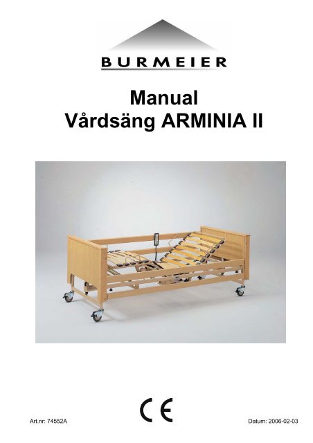 Manual VÃ¥rdsÃ¤ng ARMINIA II - ETAC docs