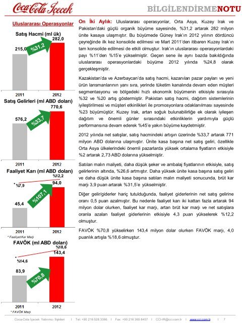 BİLGİLENDİRMENOTU - Coca Cola İçecek