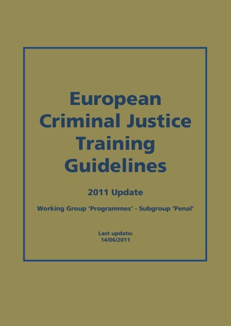 European Criminal Justice - EJTN