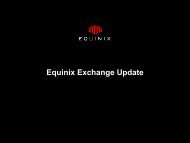 Equinix Exchange Strategy - Beer and Peer
