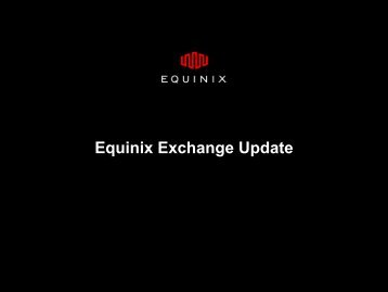 Equinix Exchange Strategy - Beer and Peer