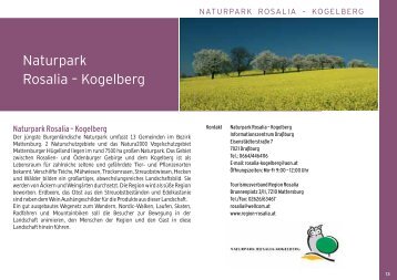 Naturpark Rosalia – Kogelberg