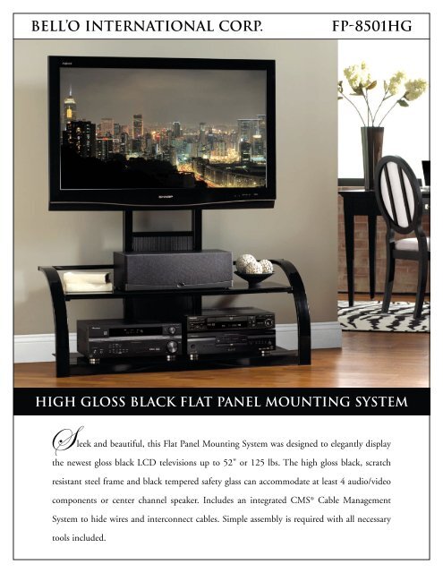 BELL'O INTERNATIONAL CORP. FP-8501HG High Gloss Black Flat ...