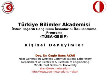 Ozgur Baris Akan - Proje Destek Ofisi - Middle East Technical ...