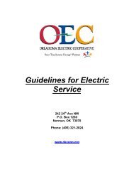 Guidelines for Electric Service - Oklahoma Electric Cooperative