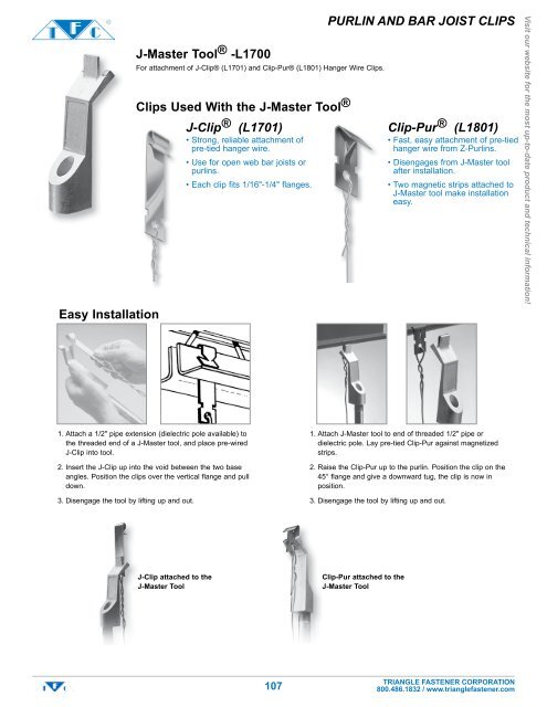 Ceiling Clips - Triangle Fastener