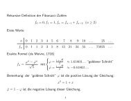 Rekursive Definition der Fibonacci-Zahlen f0 = 0,f1 = 1,fn = fnâ1 + fn ...