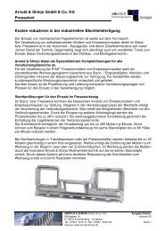 Info - Arnold Umformtechnik GmbH Co. KG