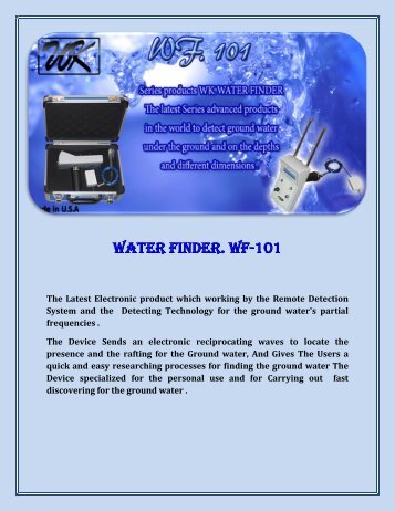 WATER FINDER. WF-101