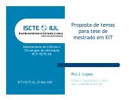 Proposta de temas para tese de mestrado em EIT - iscte-iul