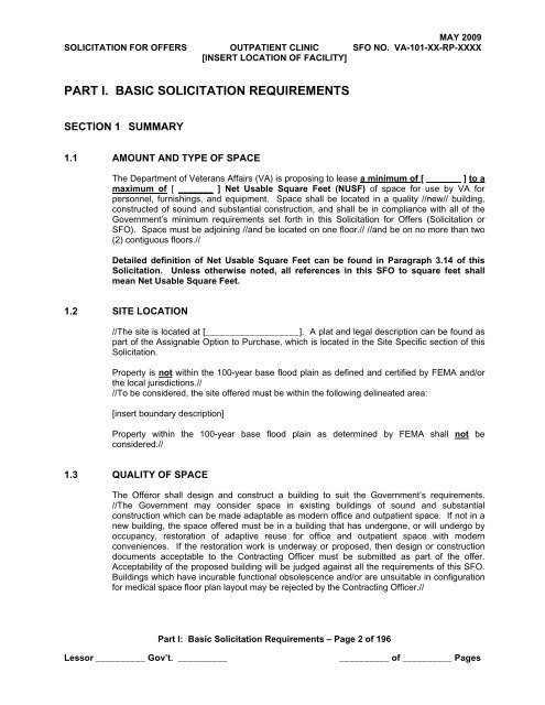 SFO Template - Office of Construction & Facilities Management Home