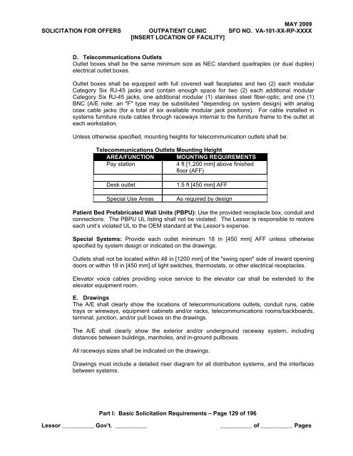 SFO Template - Office of Construction & Facilities Management Home